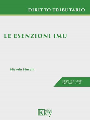 cover image of Le esenzioni IMU